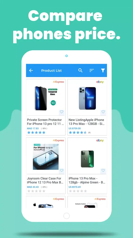 Compare Phones Screenshots