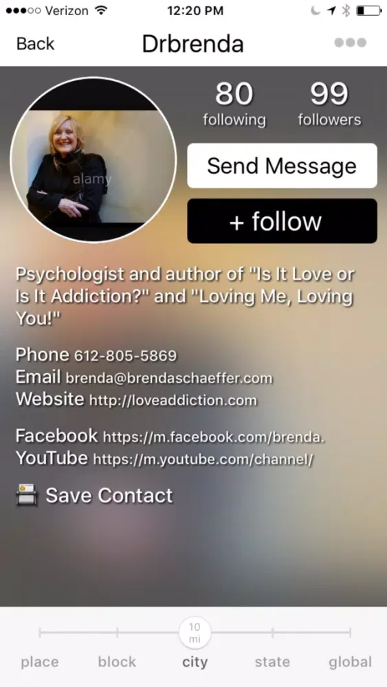 Capturas de tela do Dr. Brenda Schaeffer