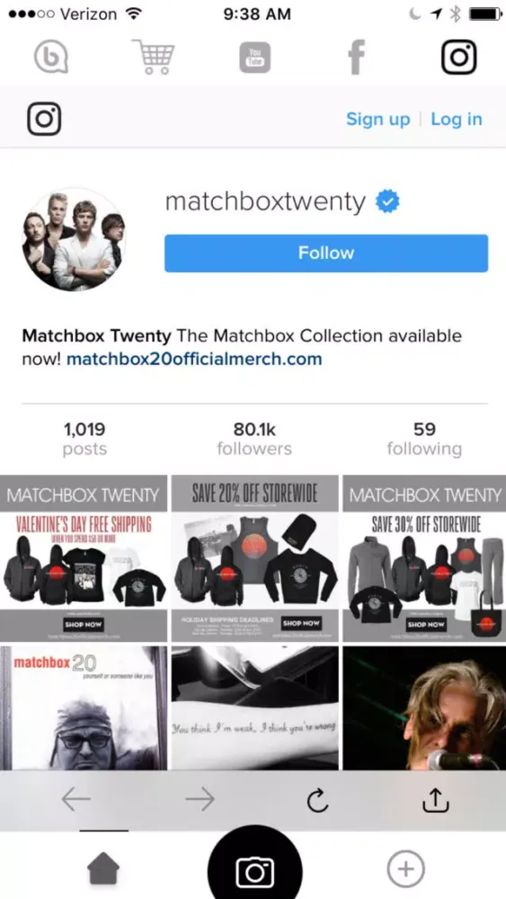 Zrzuty ekranu Matchbox Twenty - Music, Tour & Tickets (Official)