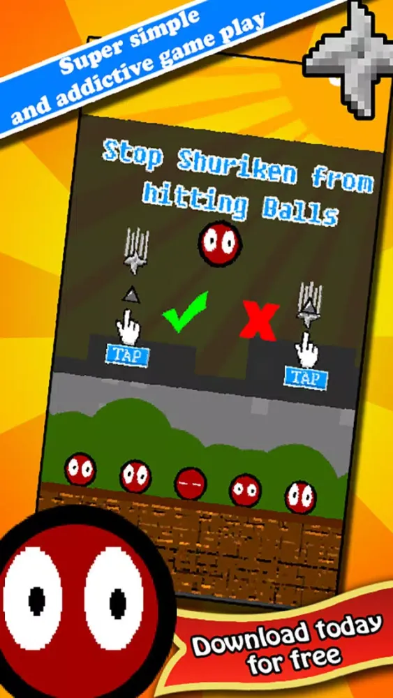 Bouncy Bouncing Shuriken Ball - by Cobalt Play Games Ekran Görüntüleri