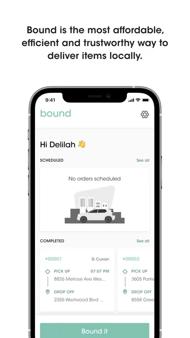 Bound - Delivery Screenshots