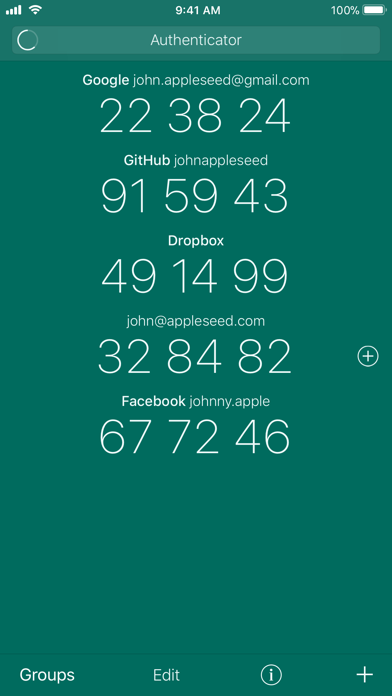 Captures d'écran de Authenticator
