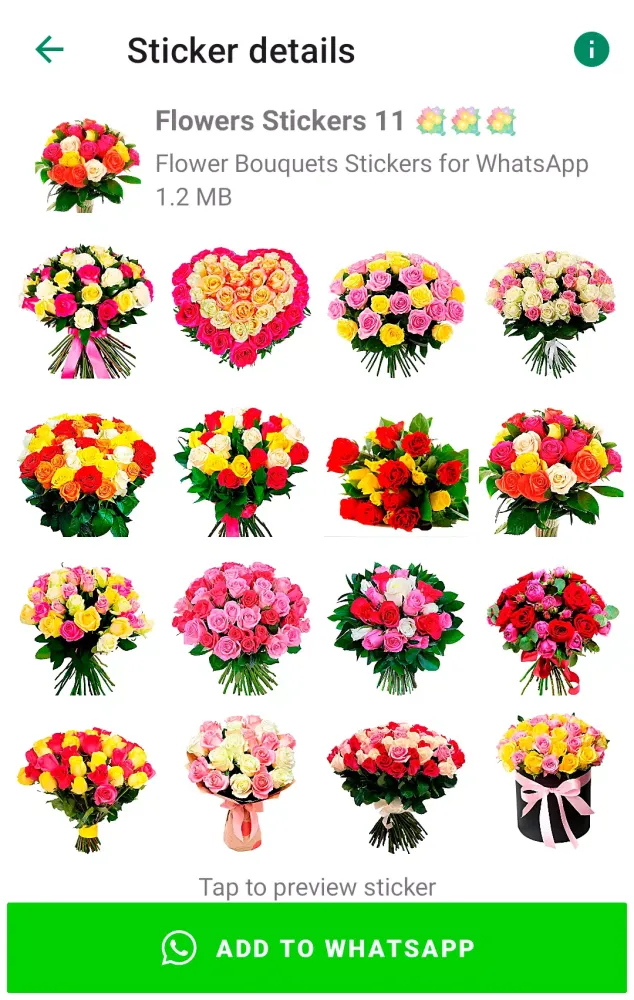 Скриншоты Flowers Stickers