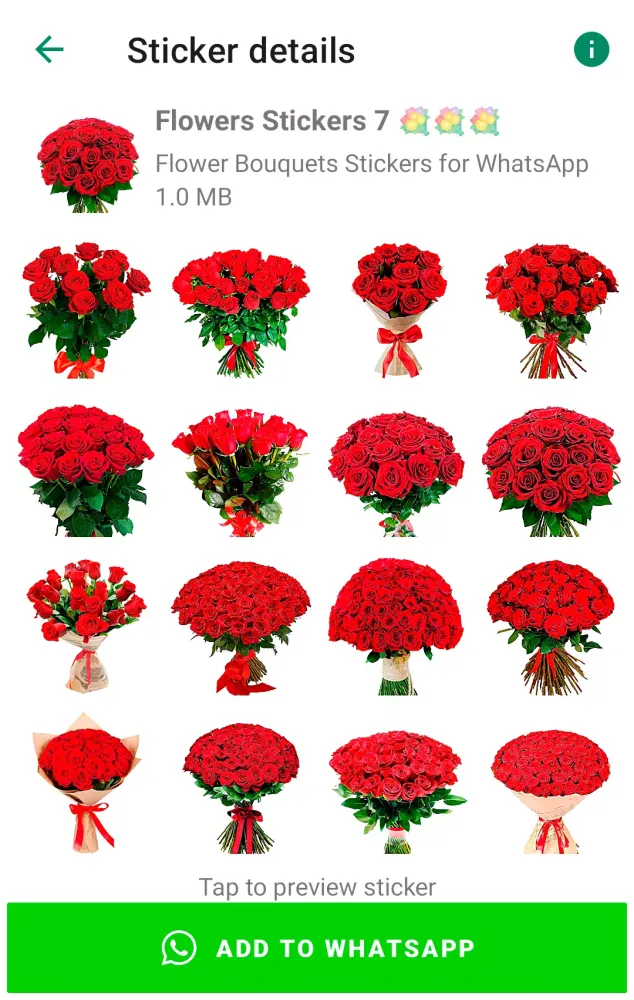 Скриншоты Flowers Stickers