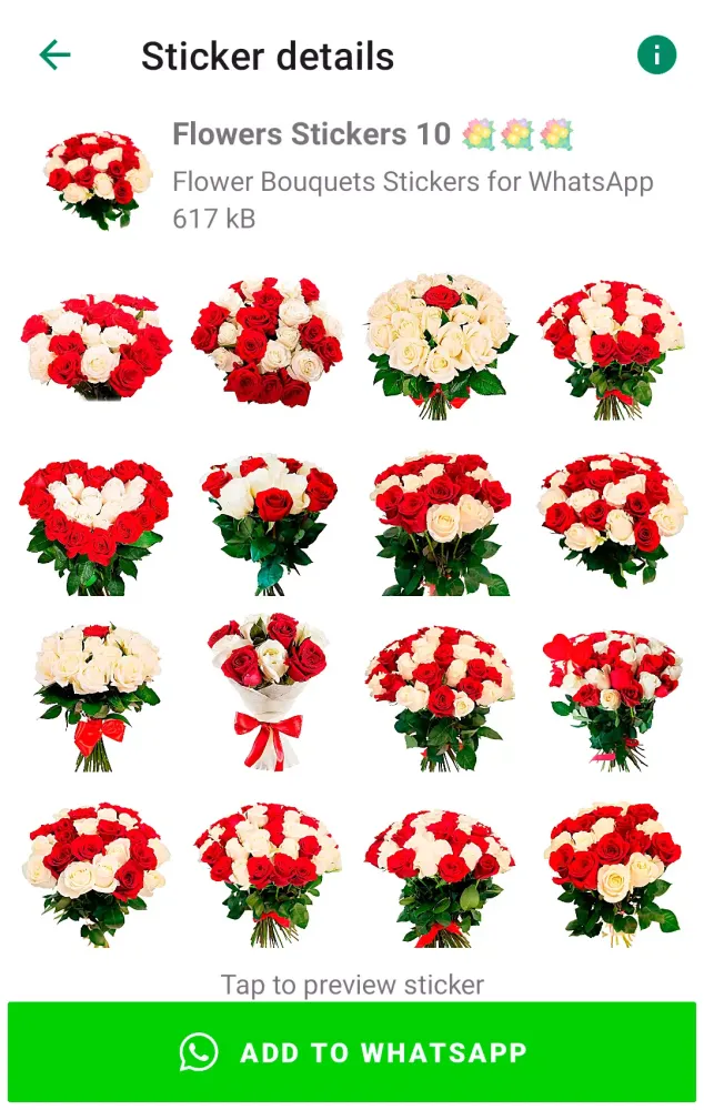 Скриншоты Flowers Stickers