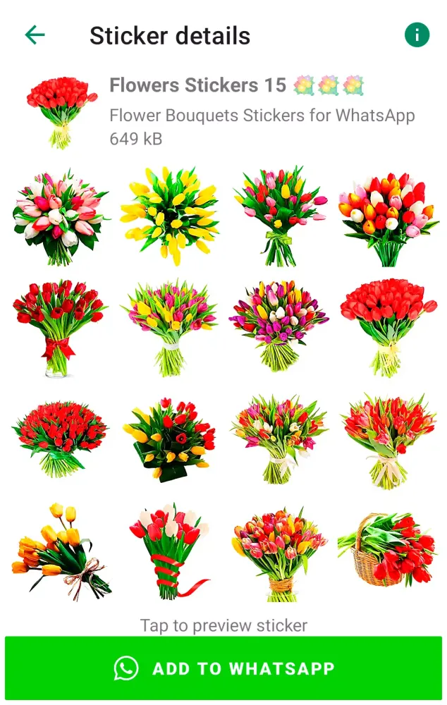 Скриншоты Flowers Stickers