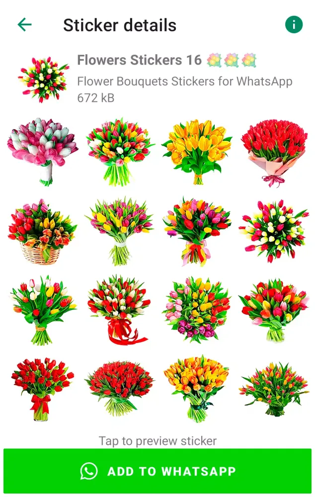 Скриншоты Flowers Stickers