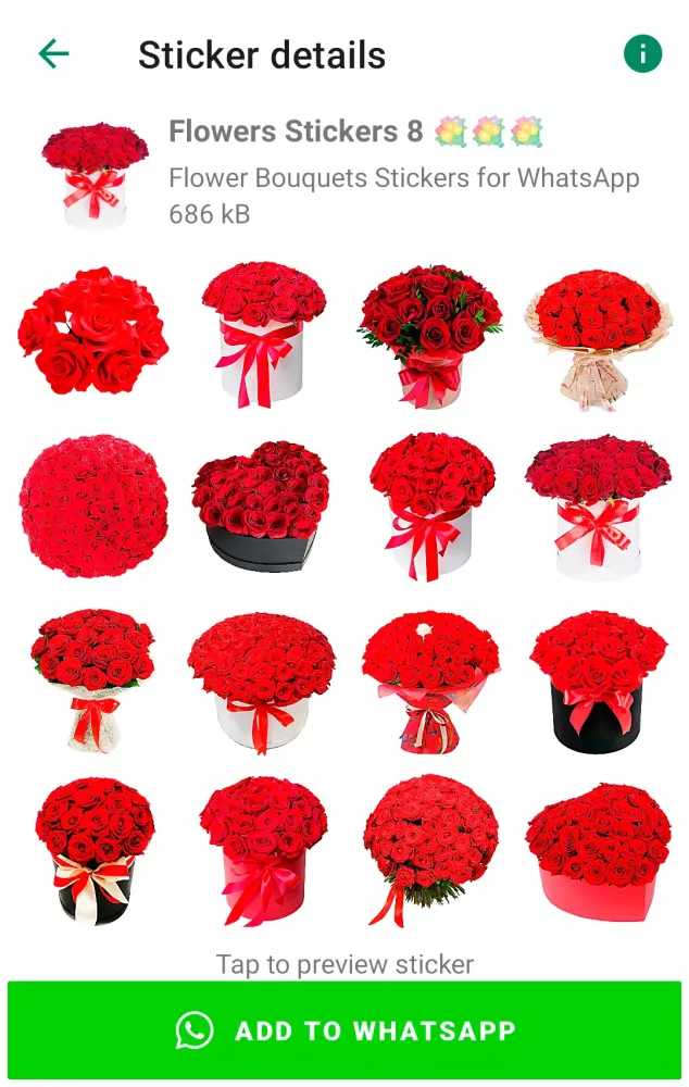 Скриншоты Flowers Stickers