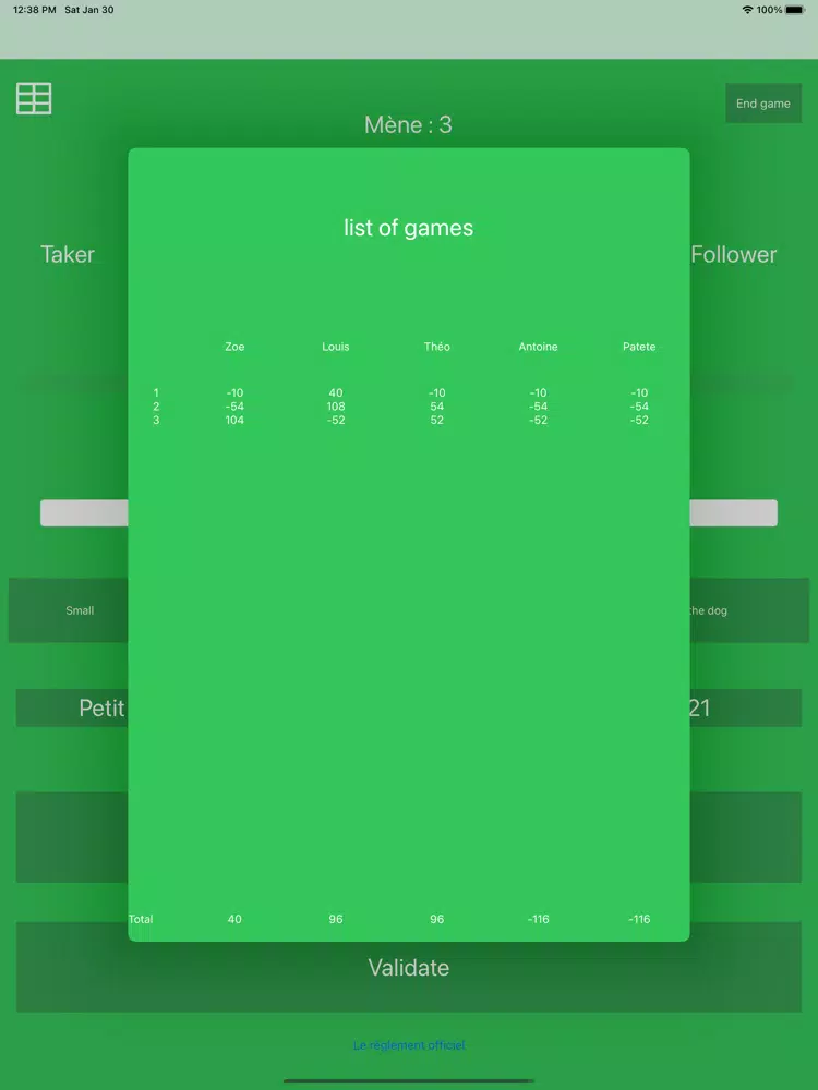 Capturas de pantalla de Tarot scoring iPad 