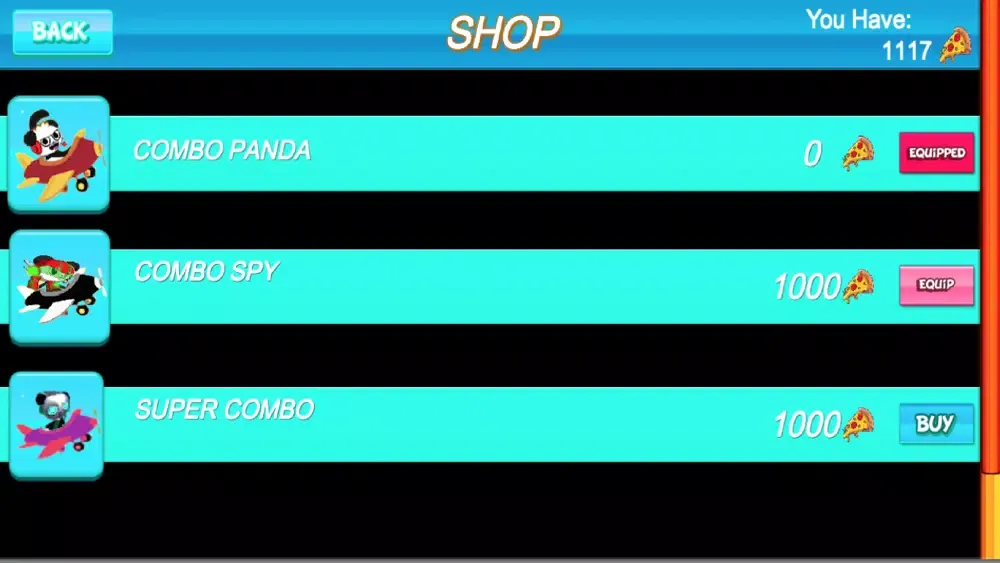 combo fly panda Screenshots