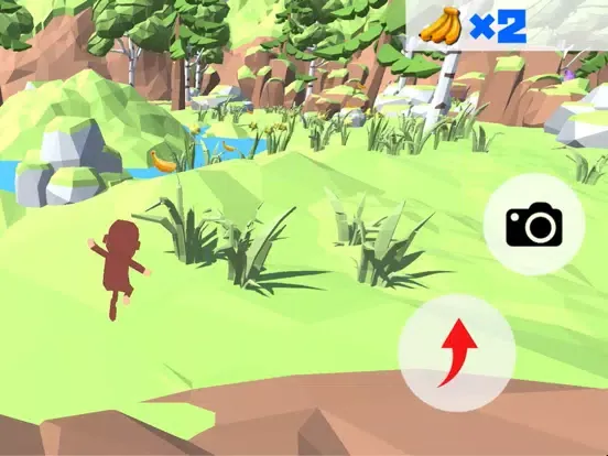 Ảnh chụp màn hình của 猿のバナナ探し3D~大草原マップで行う3Dアクション~ iPad 