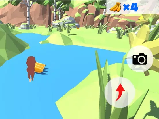 Ảnh chụp màn hình của 猿のバナナ探し3D~大草原マップで行う3Dアクション~ iPad 