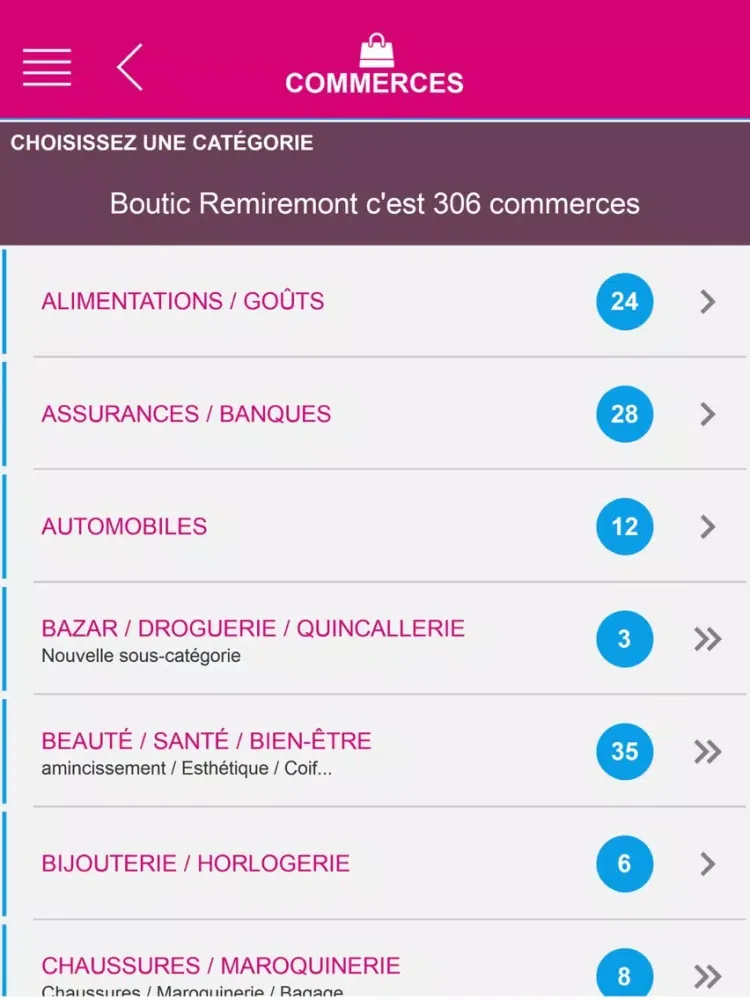 Ảnh chụp màn hình của Boutic Remiremont iPad 