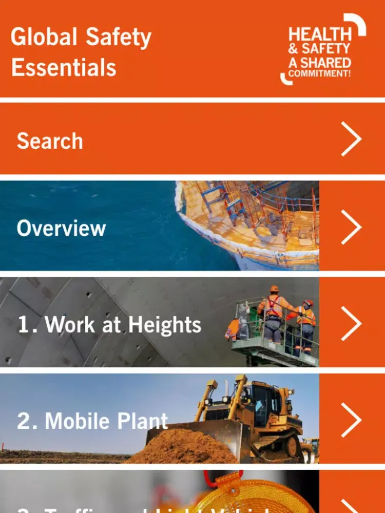 Tangkapan layar Global Safety Essentials iPad 