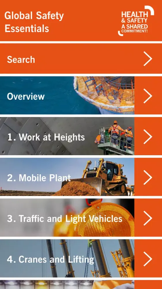 Tangkapan layar Global Safety Essentials