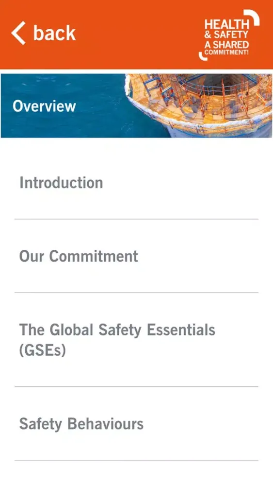 Tangkapan layar Global Safety Essentials