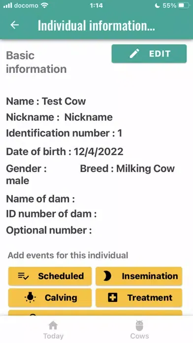 Zrzuty ekranu BoviLog - Cattle Management
