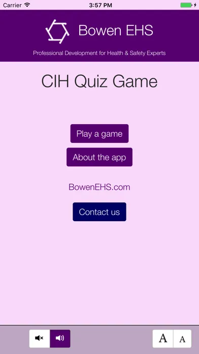 Captures d'écran de CIH Quiz Game App