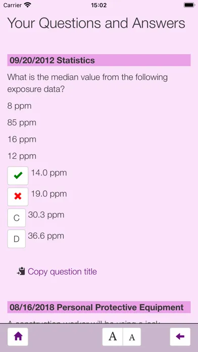 Captures d'écran de CIH Quiz Game App