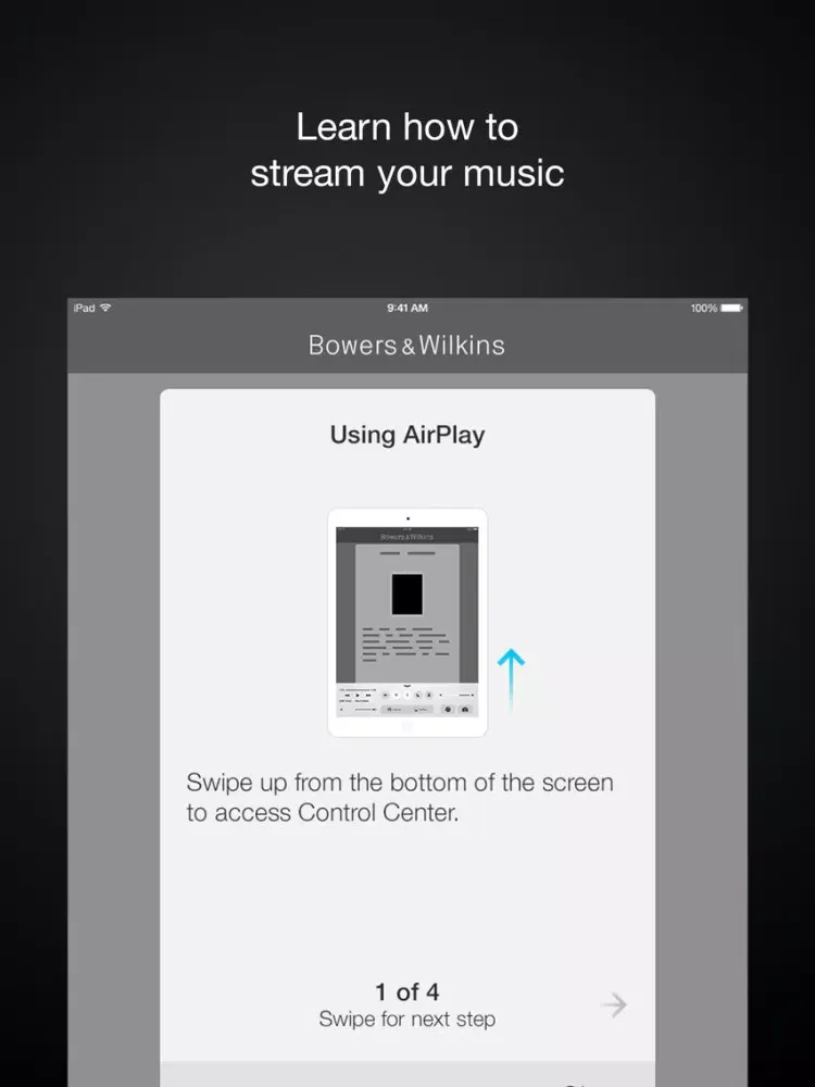 Bowers & Wilkins Control iPad 應用截圖