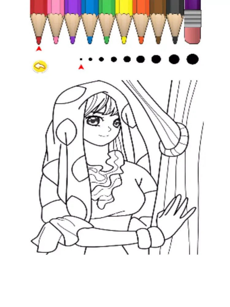 Kids Coloring Book - Princess Akita iPad  Screenshots