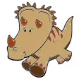 Kids Coloring Book - Cute Cartoon Dinosaur 2