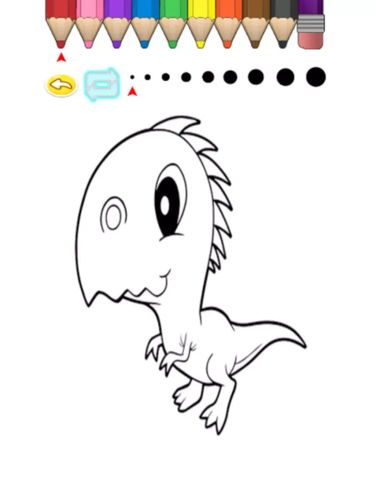 Kids Coloring Book - Cute Cartoon Dinosaur Minami iPad  سکرین شاٹس