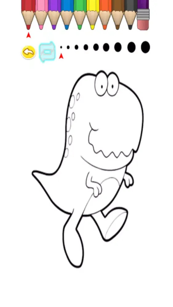 Kids Coloring Book - Cute Cartoon Dinosaur Minami سکرین شاٹس