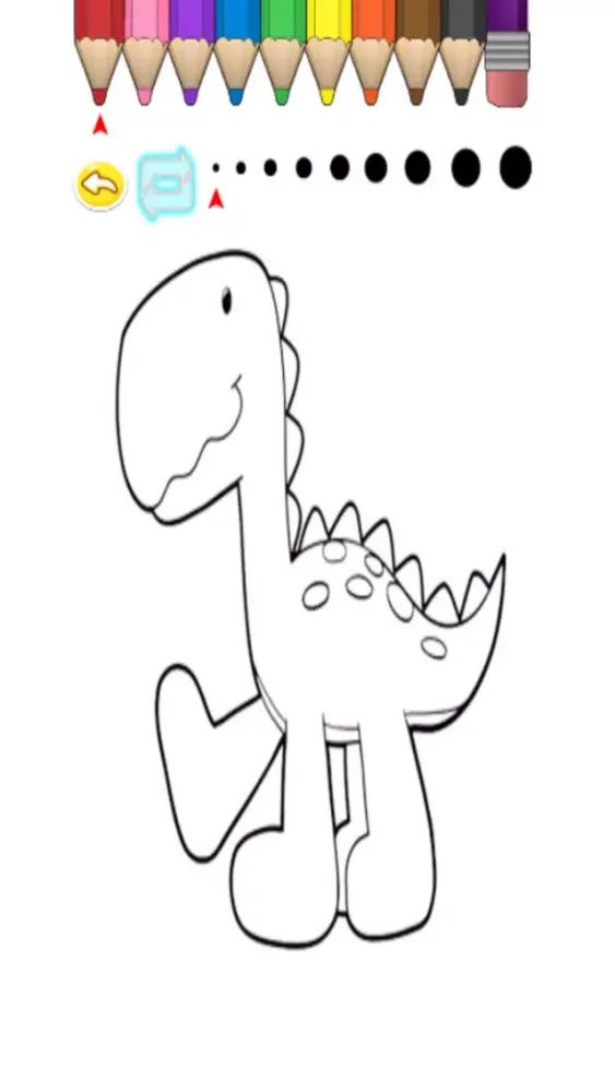 Capturas de tela do Kids Coloring Book - Cute Cartoon Dinosaur Ringo