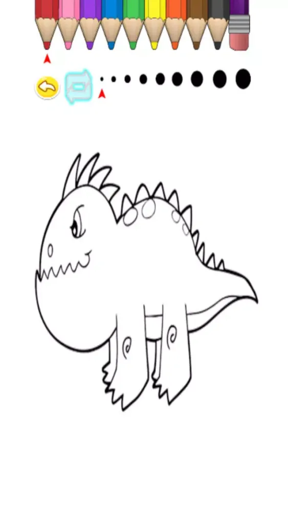 Capturas de tela do Kids Coloring Book - Cute Cartoon Dinosaur Ringo