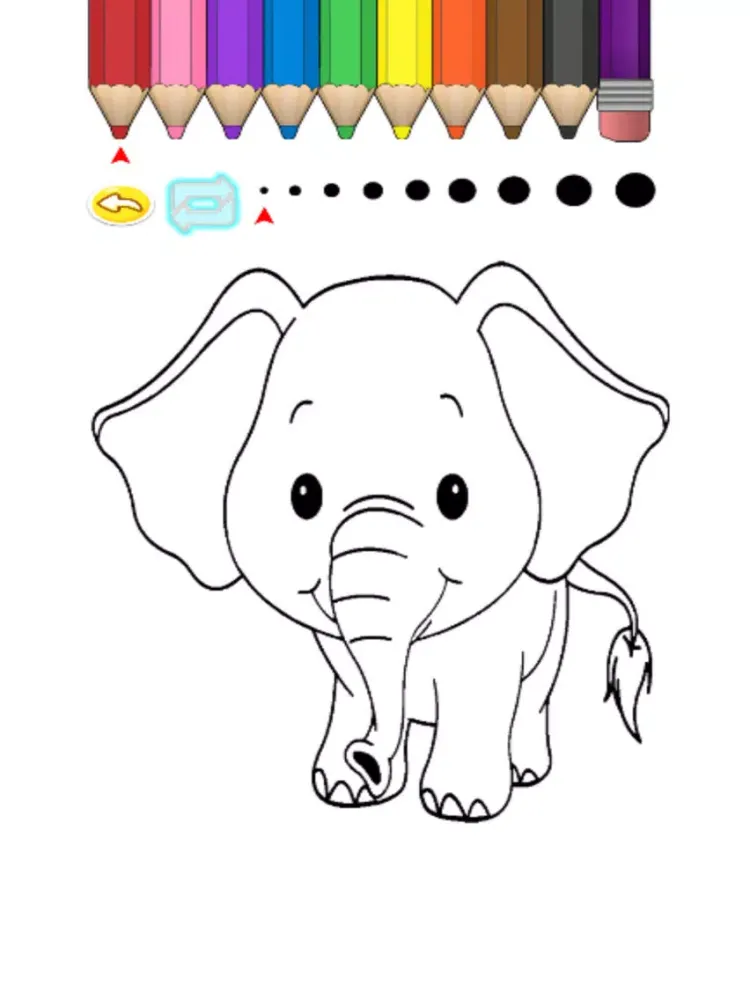 Kids Coloring Book - Cute Animals iPad  スクリーンショット
