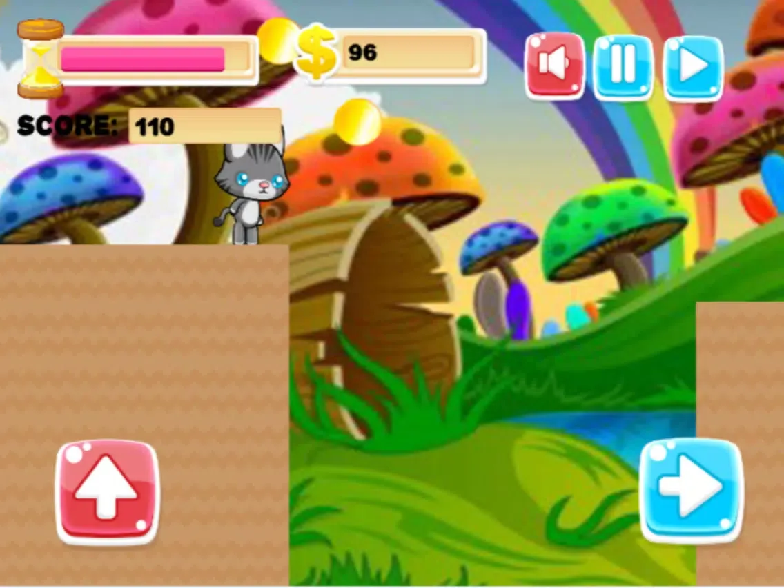 kitty jumper - meo happy free for kids iPad  스크린샷