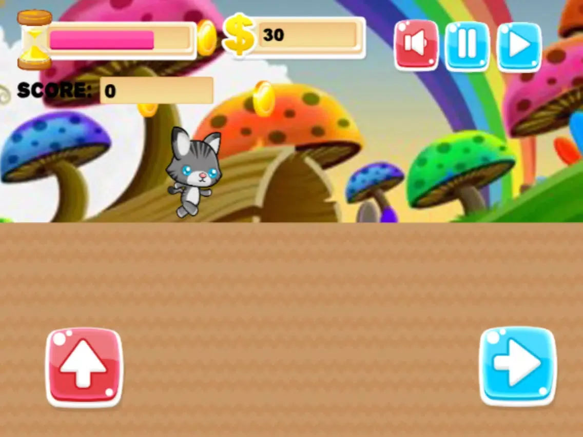 kitty jumper - meo happy free for kids iPad  스크린샷
