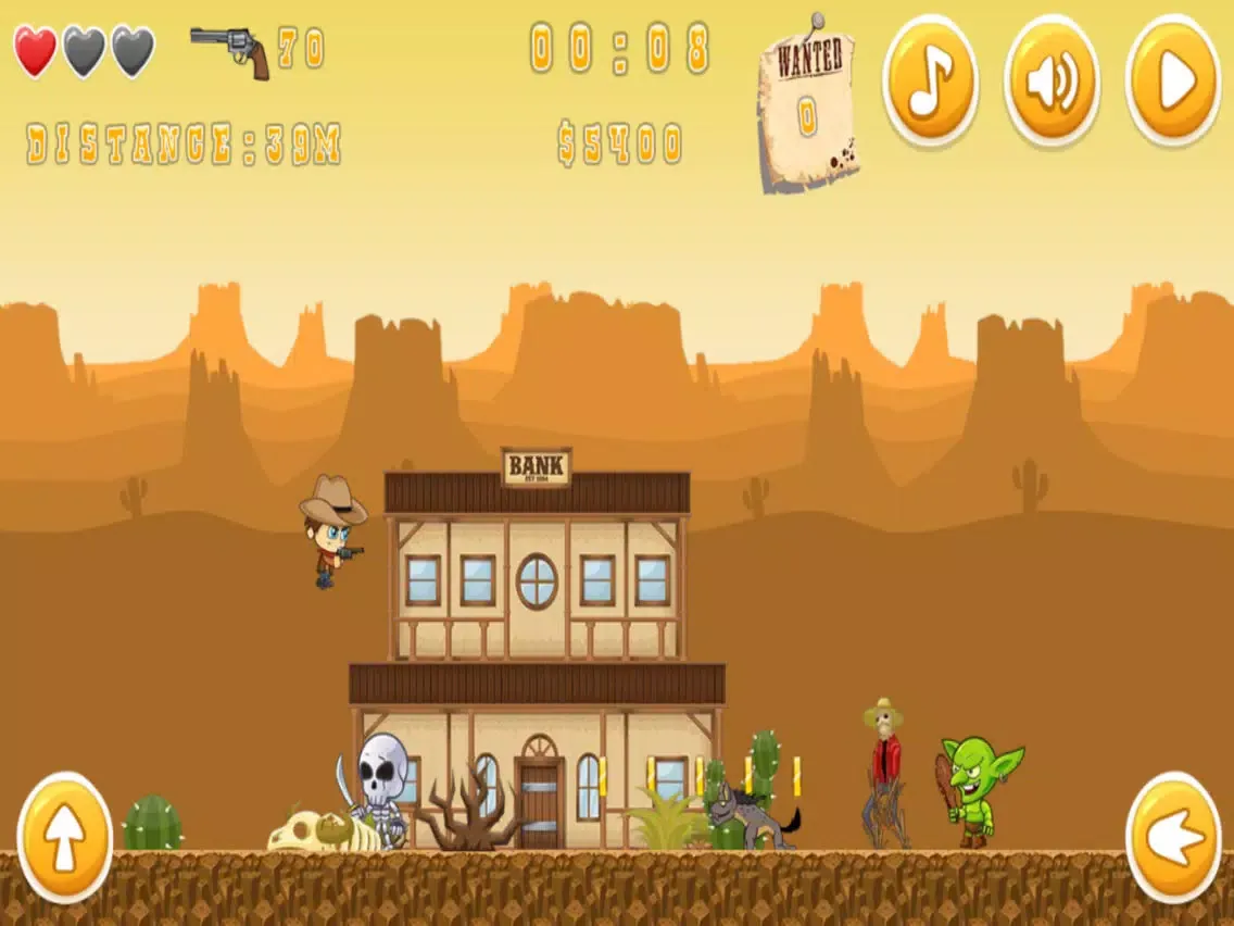 Tangkapan skrin Super Cowboy Guns Run iPad 