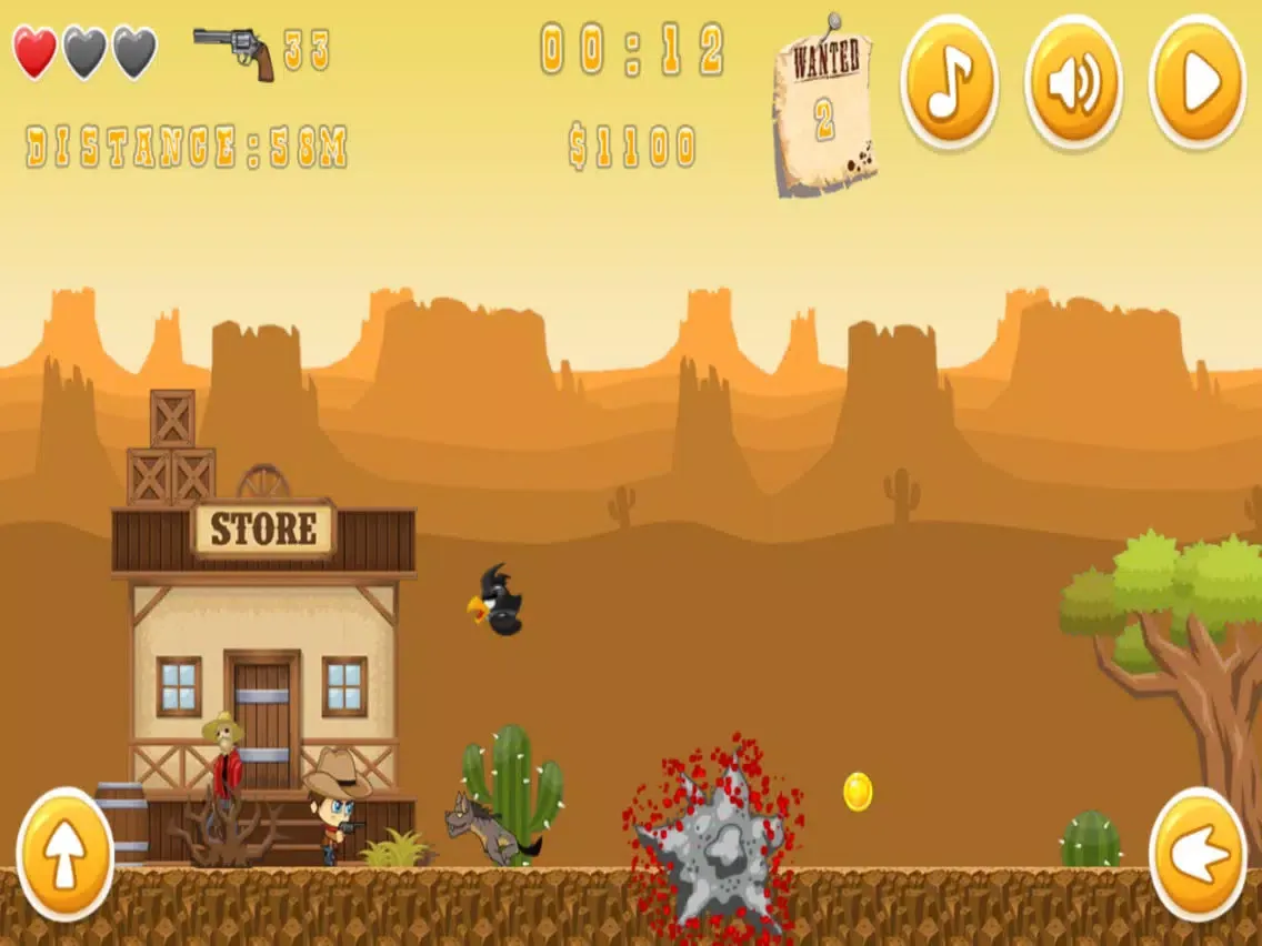 Tangkapan skrin Super Cowboy Guns Run iPad 