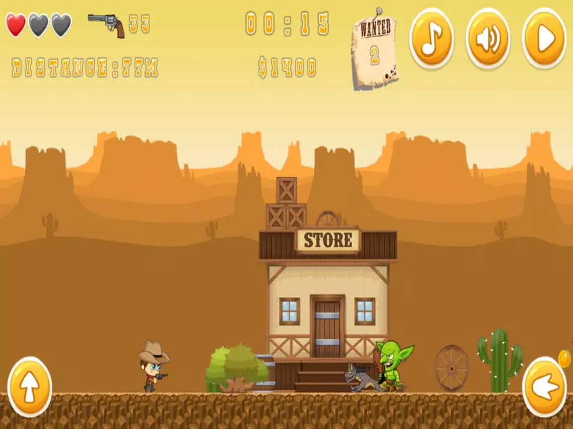 Tangkapan skrin Super Cowboy Guns Run iPad 