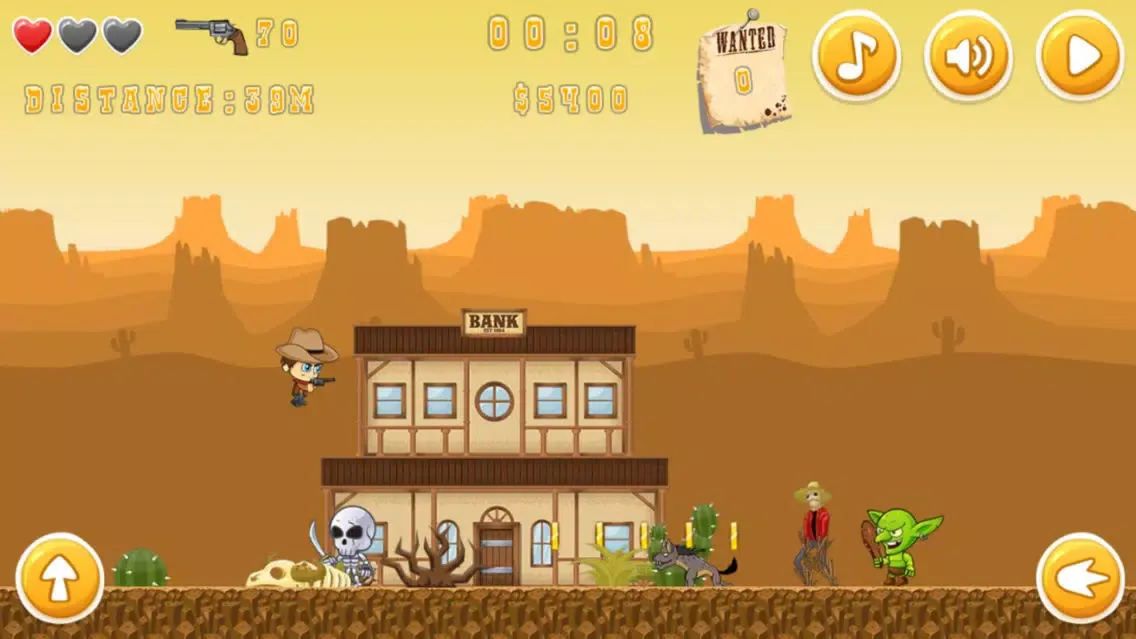 Tangkapan skrin Super Cowboy Guns Run