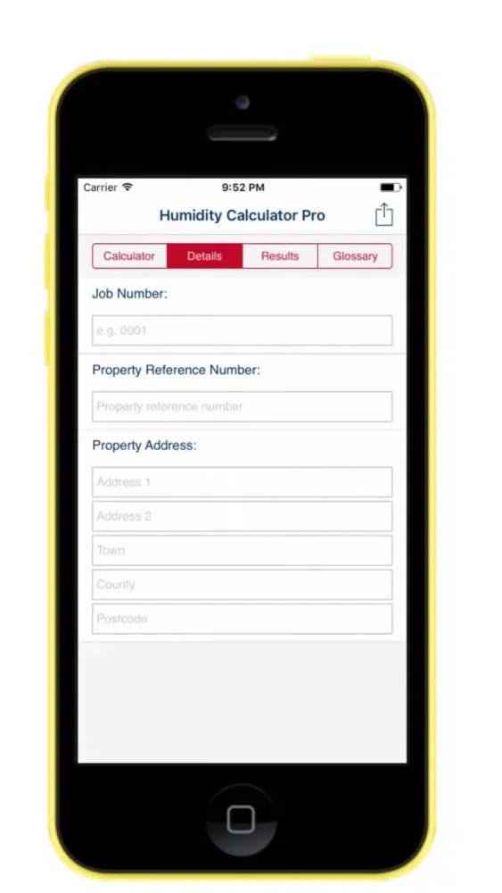 Ảnh chụp màn hình của Humidity Calculator (Pro)