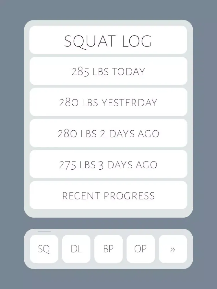 Simple Strength Tracker iPad  Screenshots