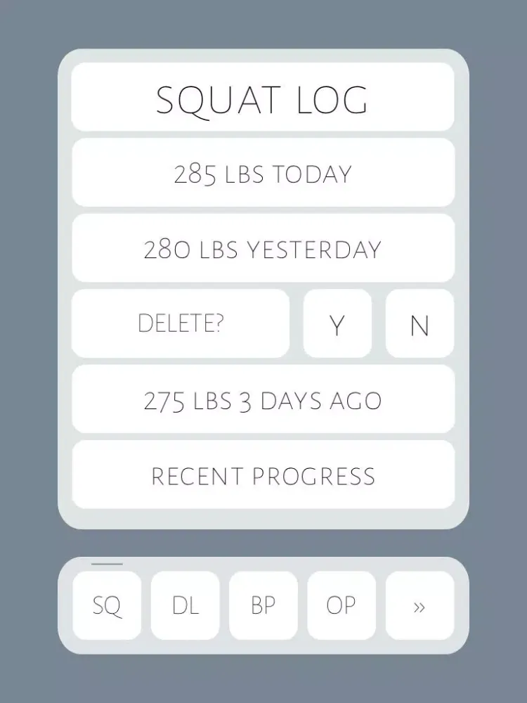 Simple Strength Tracker iPad  Screenshots