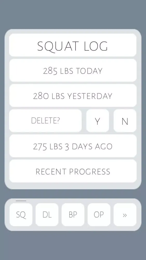 Simple Strength Tracker Screenshots