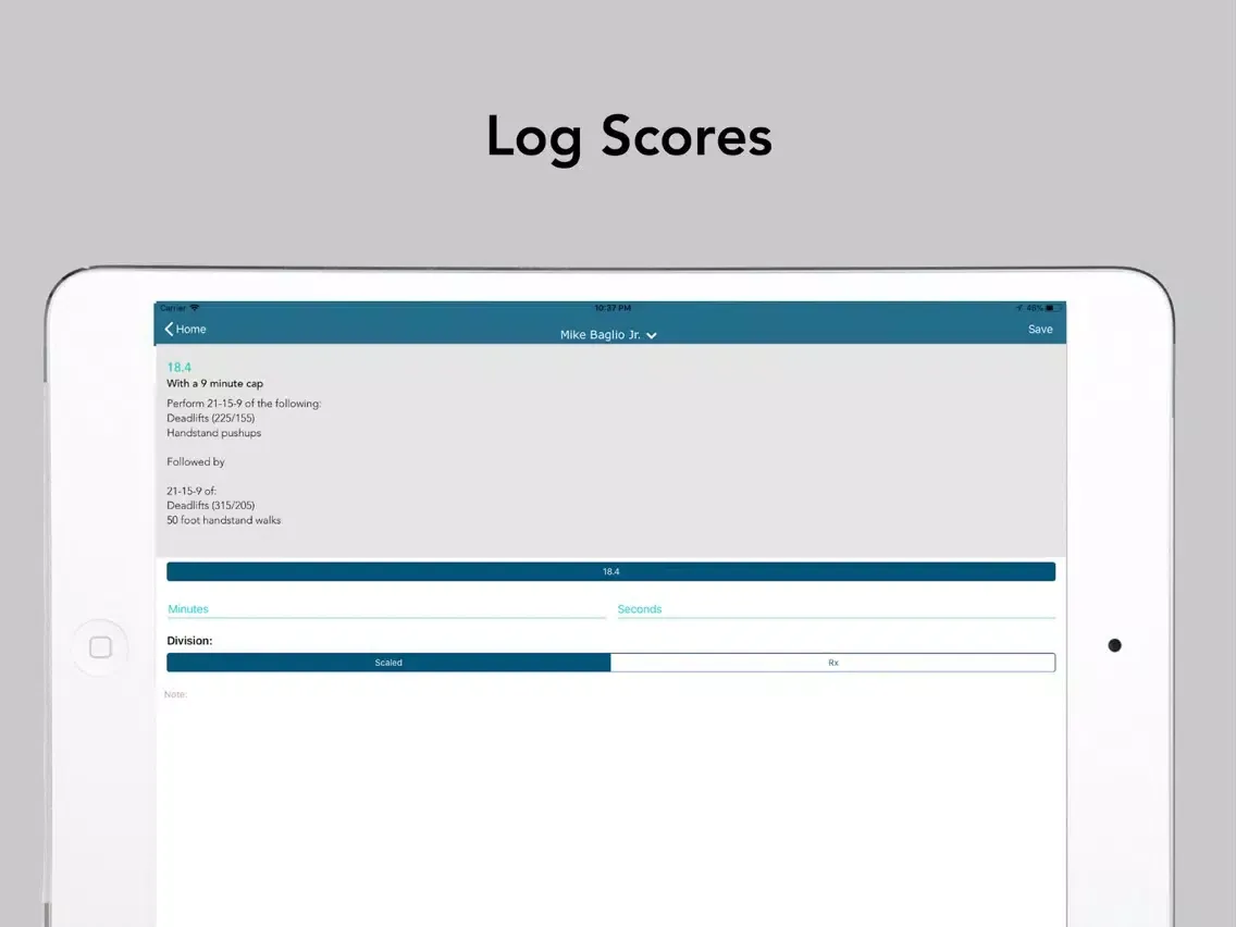 Boxscore Fitness iPad  স্ক্রিনশট