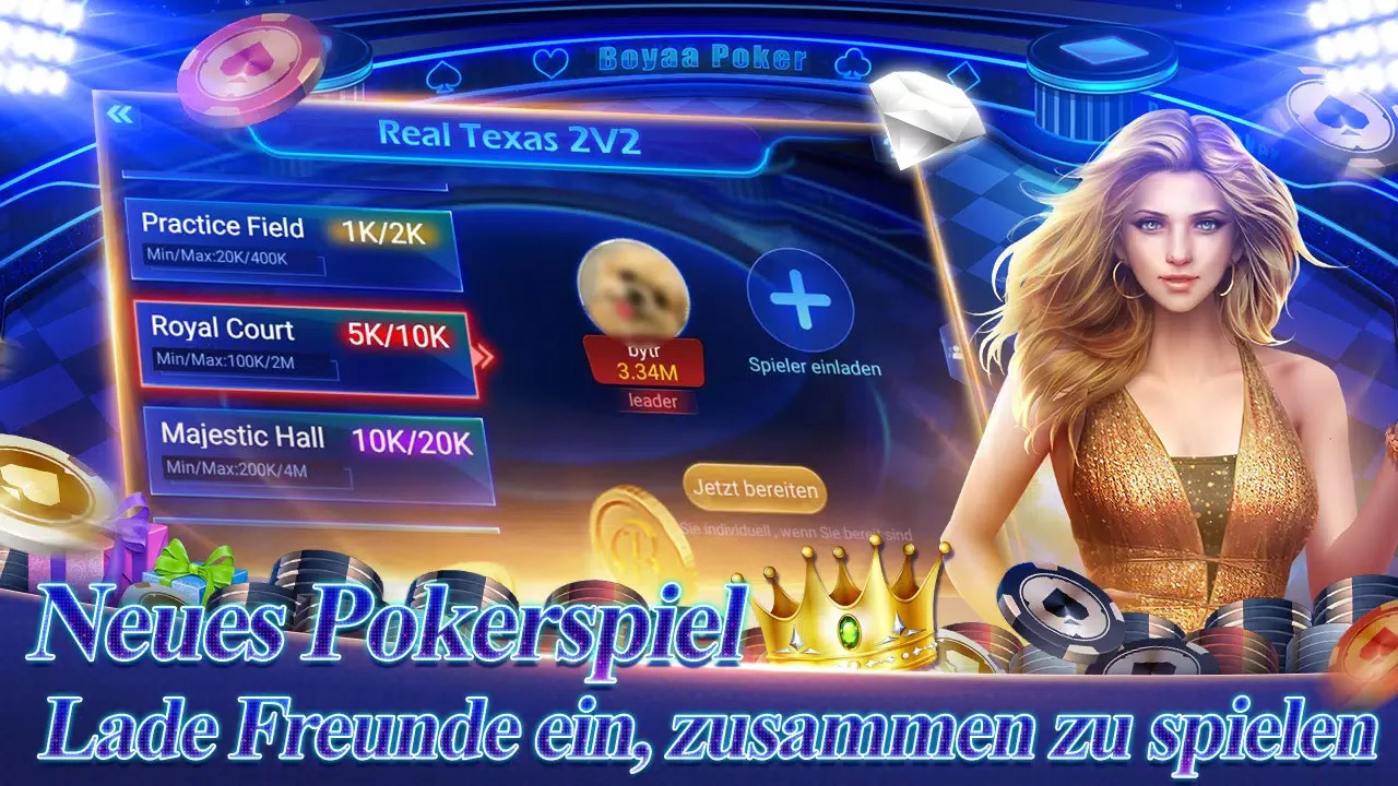 Texas Poker Deutsch (Boyaa) स्क्रीनशॉट