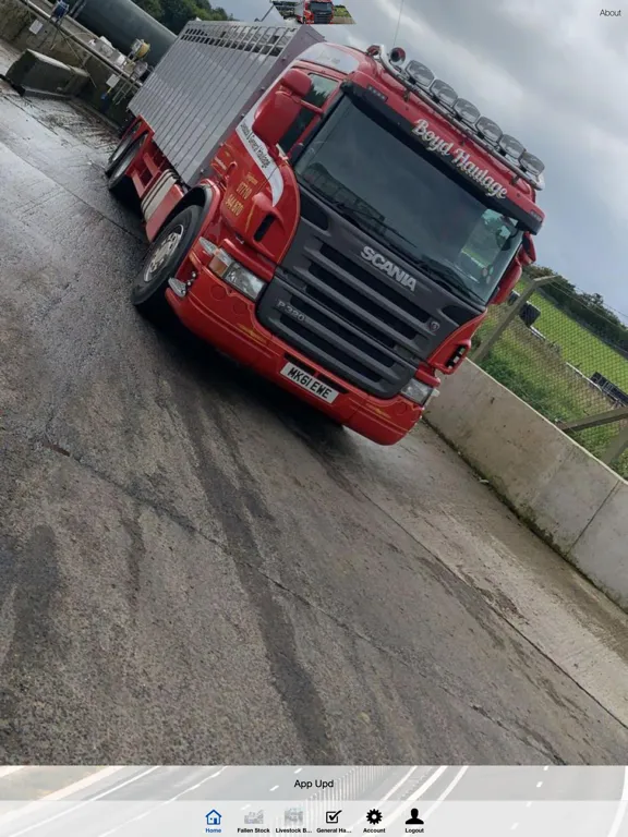 Tangkapan layar Boyd haulage Ltd iPad 