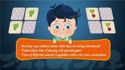 Ảnh chụp màn hình của Little Genius Matching Game - Vegetables - Educational and Fun Game for Kids