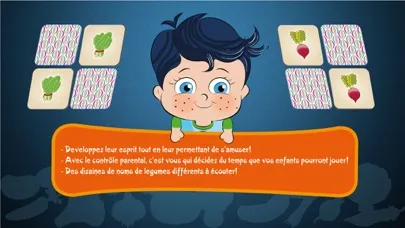Learn French with Little Genius - Matching Game - Vegetables Ekran Görüntüleri
