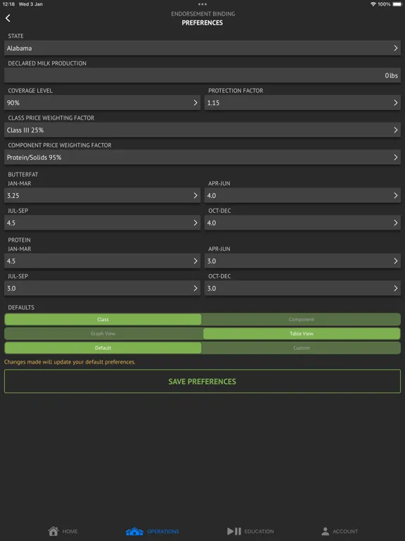 Tangkapan layar Livestock Insurance Analyzer iPad 