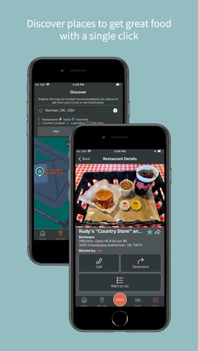 Tangkapan skrin Bōzt: Restaurants & Local Food