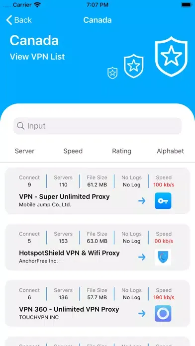 Super VPN Rank List スクリーンショット