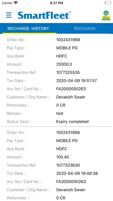 BPCL SmartFleet应用截图